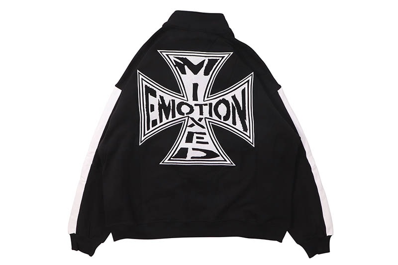 MIXED EMOTION BLACK QUARTER ZIP JACKET | Brand,OTR,その他のBRAND