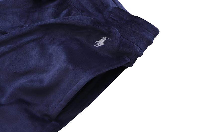 POLO RALPH LAUREN PLUSH VELOUR PAJAMA PANT (PP30HR-MBQ:AVIATOR NAVY)
