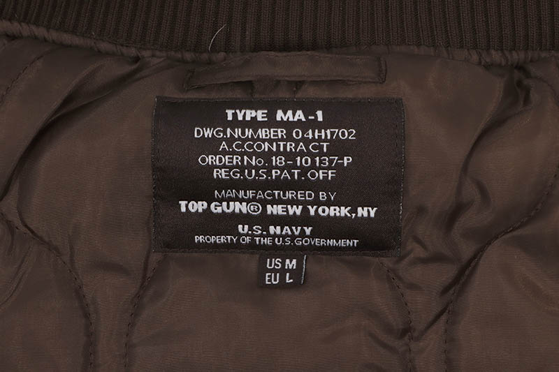 TOP GUN "BEARS" VARSITY JACKET (TGJ2339:BROWN)
