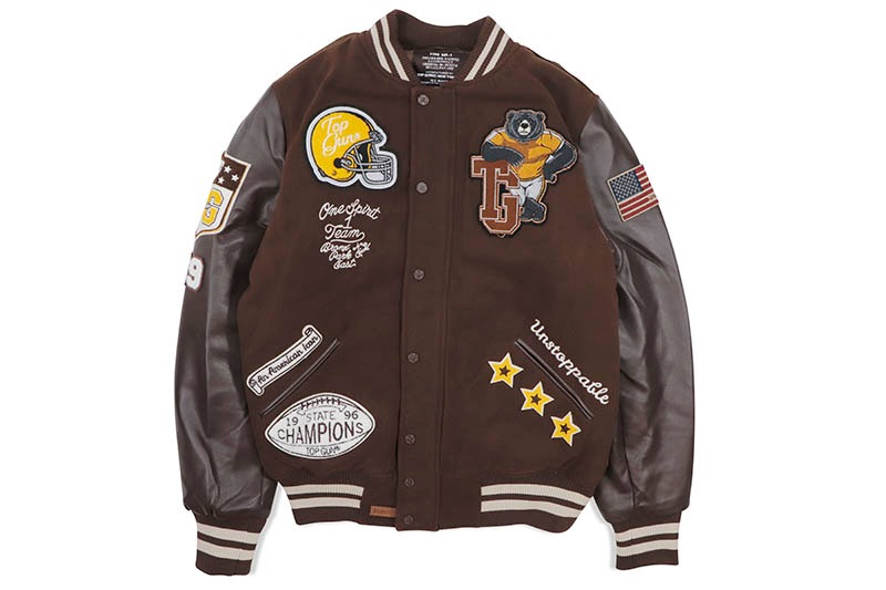 TOP GUN "BEARS" VARSITY JACKET (TGJ2339:BROWN)