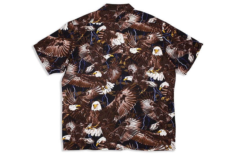 SCHOTT NYC HAWAIIAN SHIRT AMERICAN EAGLE (3195020/55:BROWN)