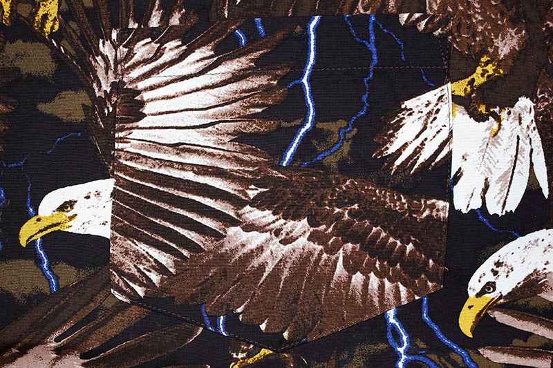 SCHOTT NYC HAWAIIAN SHIRT AMERICAN EAGLE (3195020/55:BROWN)