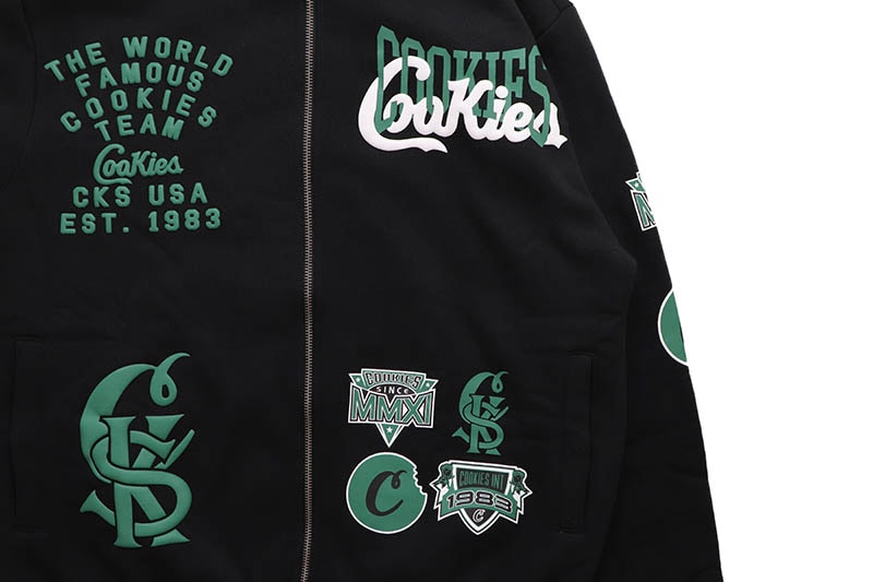 COOKIES TITLE FIGHT FULL ZIP HOODIE (BLACK) CM253HFC11