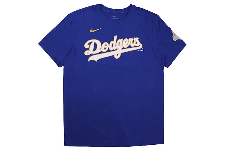 NIKE LOS ANGELES DODGERS SHOHEI OHTANI GOLD PROGRAM NAME & NUMBER T-SHIRT (BLUE)