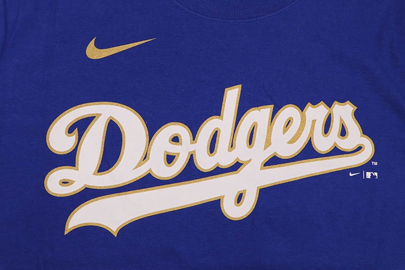 NIKE LOS ANGELES DODGERS SHOHEI OHTANI GOLD PROGRAM NAME & NUMBER T-SHIRT (BLUE)