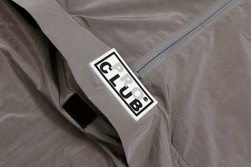 PRO CLUB COMFORT METALLIC NYLON ANORAK (SILVER) 15PC0306
