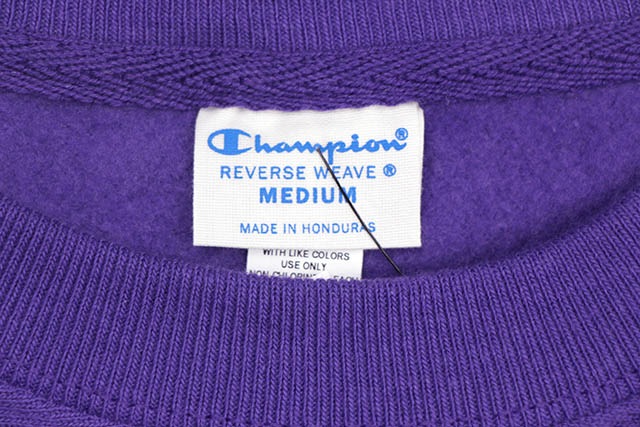 CHAMPION×NYU REVERSE WEAVE EMBLEM CREWNECK SWEATSHIRT(PURPLE)
