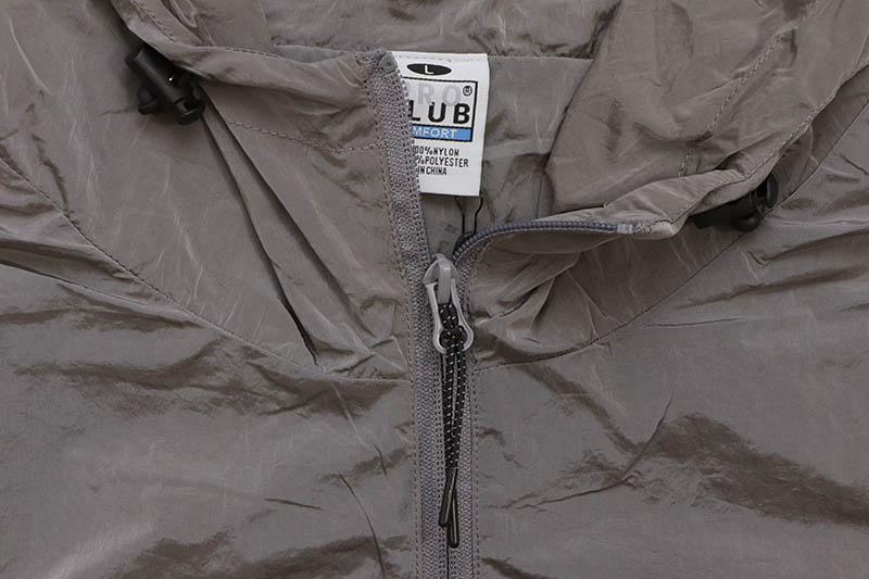 PRO CLUB COMFORT METALLIC NYLON ANORAK (SILVER) 15PC0306