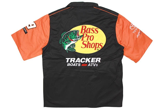 JH Design MARTIN TRUEX JR BASS PRO SHOPS 2019 PIT SHIRT (BLACK/ORANGE)