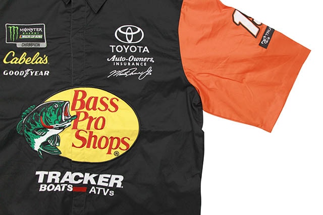 JH Design MARTIN TRUEX JR BASS PRO SHOPS 2019 PIT SHIRT (BLACK/ORANGE)