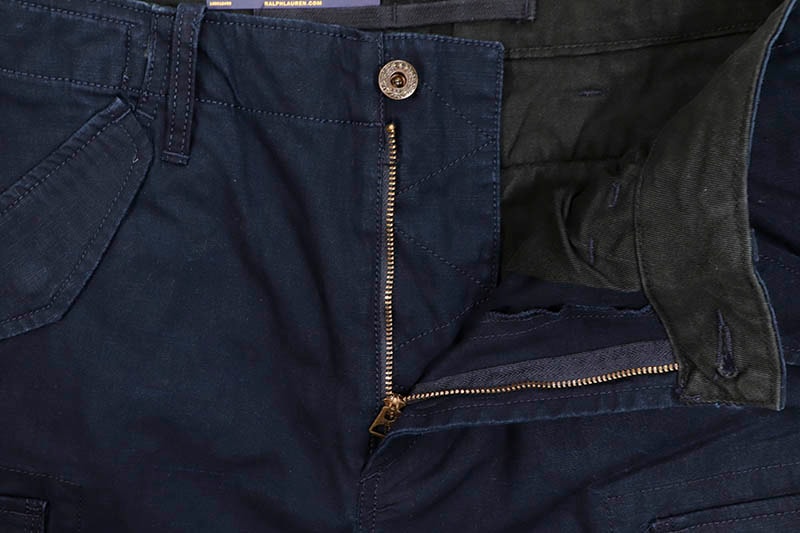 POLO RALPH LAUREN SLIM-FIT CANVAS CARGO PANTS (710850059002:AVIATOR NAVY)