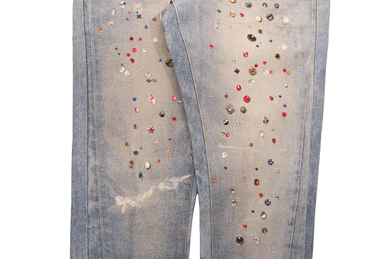 PURPLE BRAND LOW RISE SKINNY JEAN (P001-SJWP226:JEWEL PRINT LIGHT