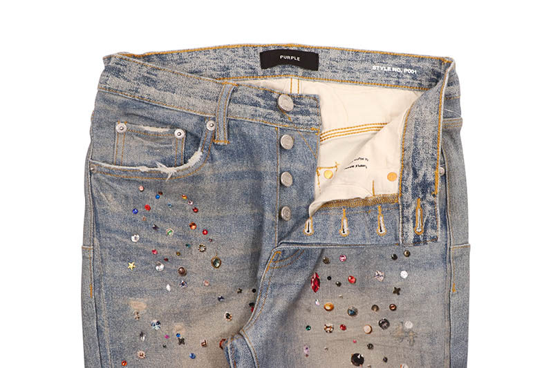PURPLE BRAND LOW RISE SKINNY JEAN (P001-SJWP226:JEWEL PRINT LIGHT