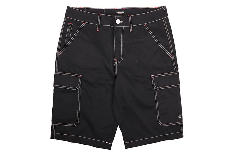 TRUE RELIGION CARGO SHORTS (108056:JET BLACK)