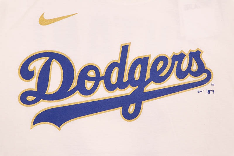 NIKE LOS ANGELES DODGERS SHOHEI OHTANI GOLD PROGRAM NAME & NUMBER T-SHIRT (WHITE)
