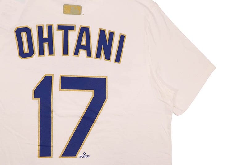 NIKE LOS ANGELES DODGERS SHOHEI OHTANI GOLD PROGRAM NAME & NUMBER