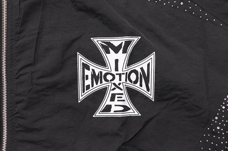 MIXED EMOTION BLACK CLASSIC NYLON JACKET