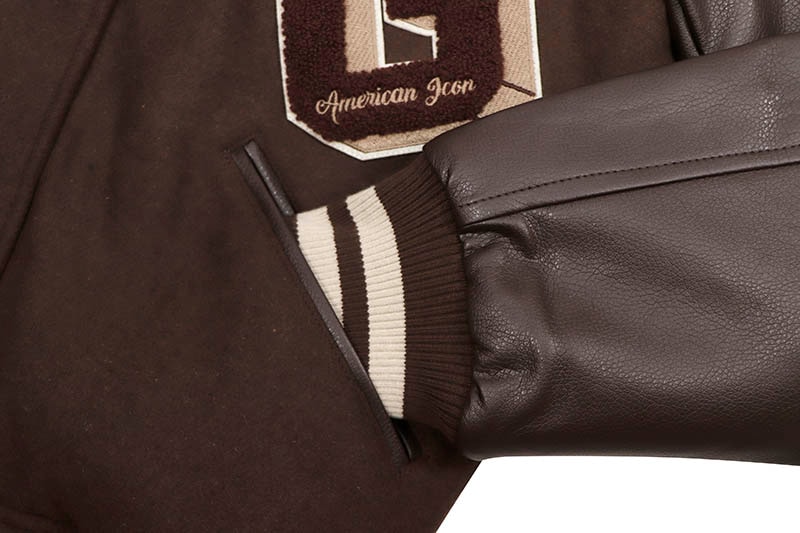 TOP GUN TIGER VARSITY JACKET (TGJ2231:BROWN)