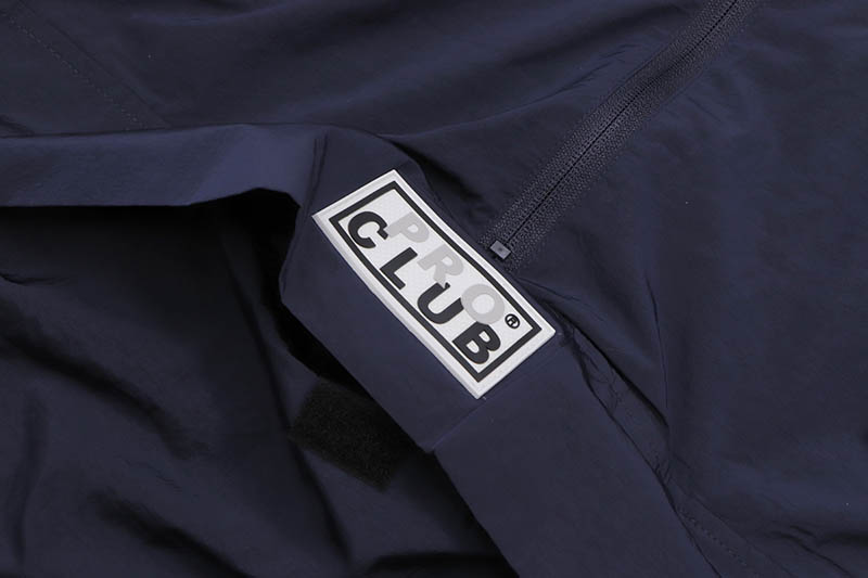 PRO CLUB COMFORT METALLIC NYLON ANORAK (NAVY) 15PC0306