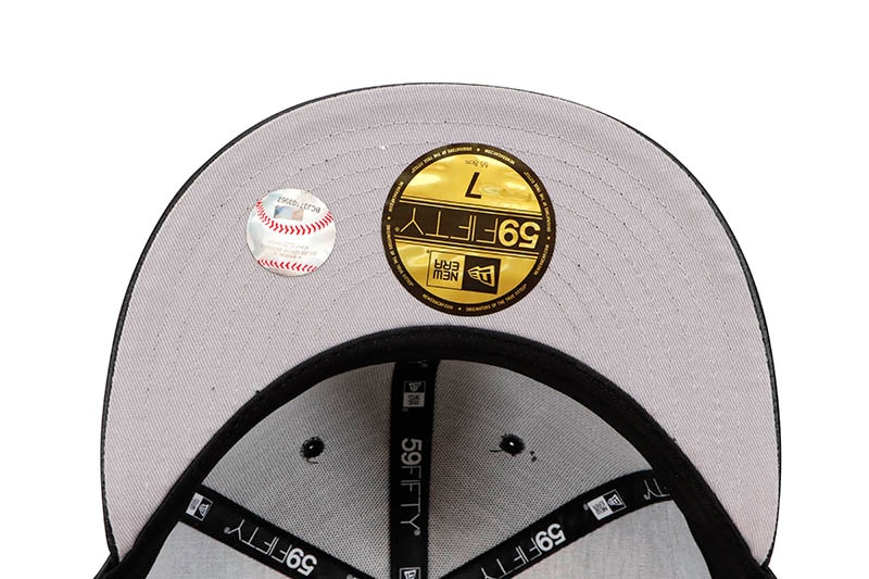 NEW ERA NEW YORK METS 59FIFTY FITTED CAP (GREY UNDER VISOR/BLACK PU LEATHER)