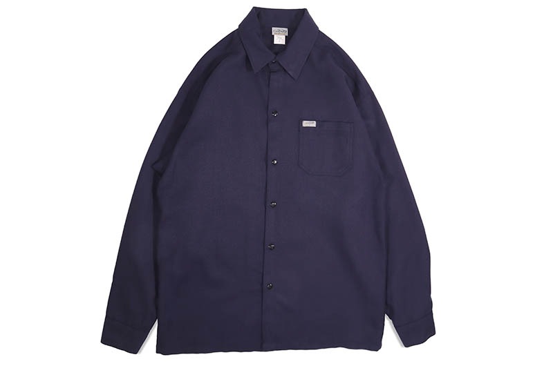 CALTOP PLAID FLANNEL LONG SLEEVE SHIRT (#2000:NAVY)