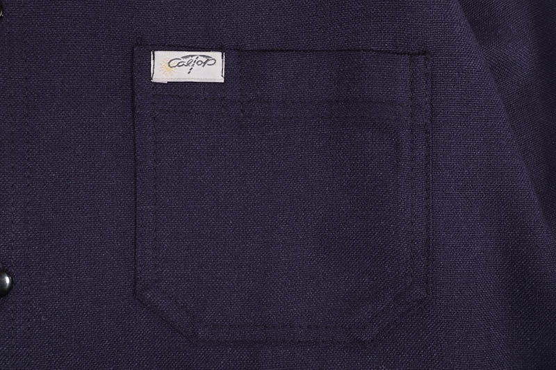 CALTOP PLAID FLANNEL LONG SLEEVE SHIRT (#2000:NAVY)