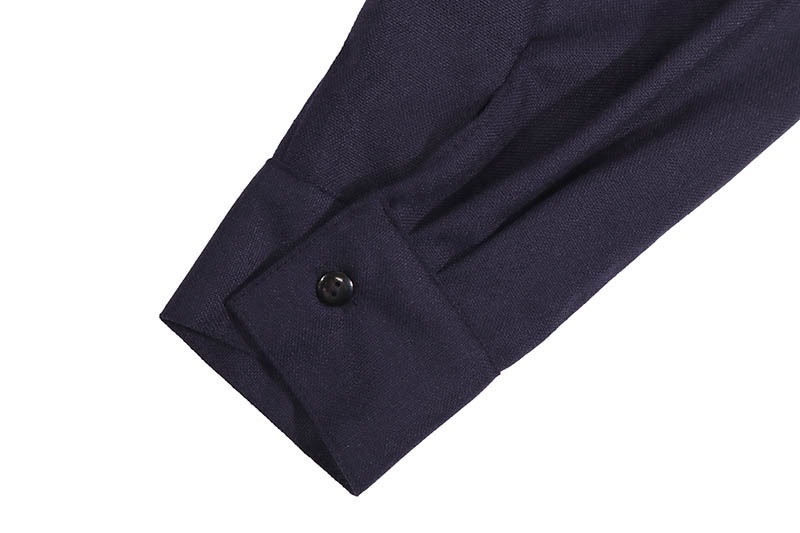 CALTOP PLAID FLANNEL LONG SLEEVE SHIRT (#2000:NAVY)