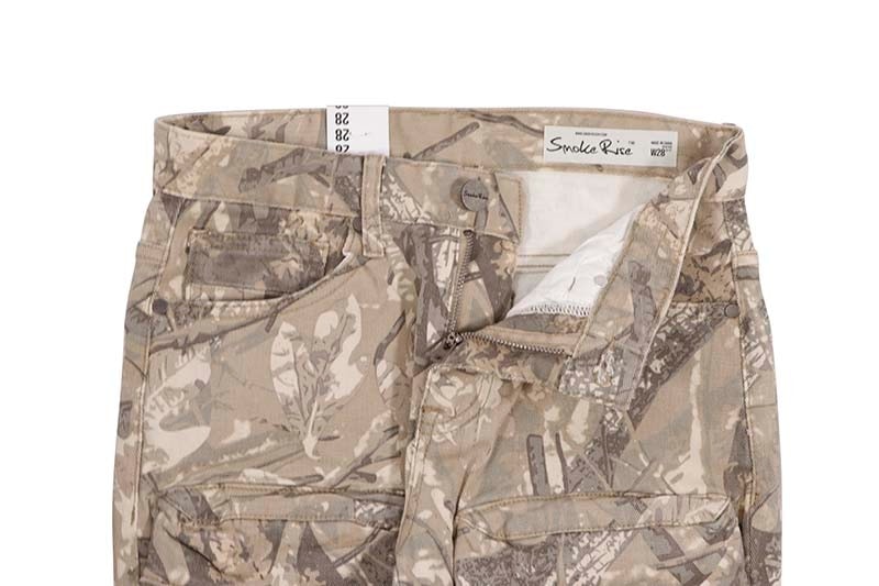 SMOKE RISE SLIM MULTI CARGO POCKET PANTS (JP24529:KHAKI HUNTING CAMO)