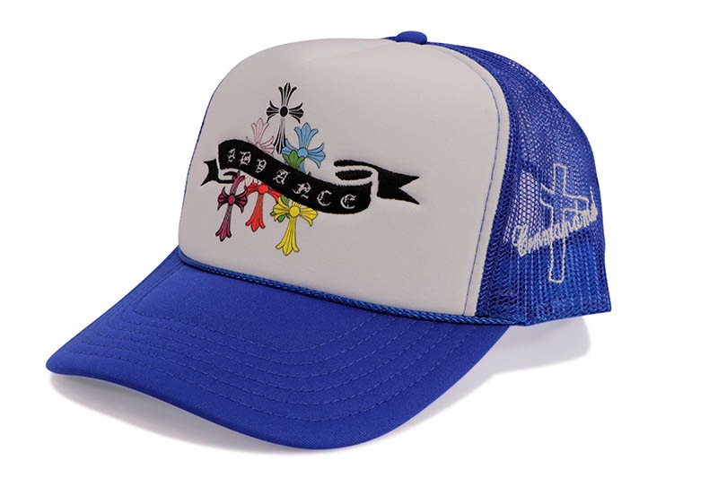ADVANCE MULTI-COLOR CROSS TRUCKER HAT (BLUE/WHITE) ARS-5053