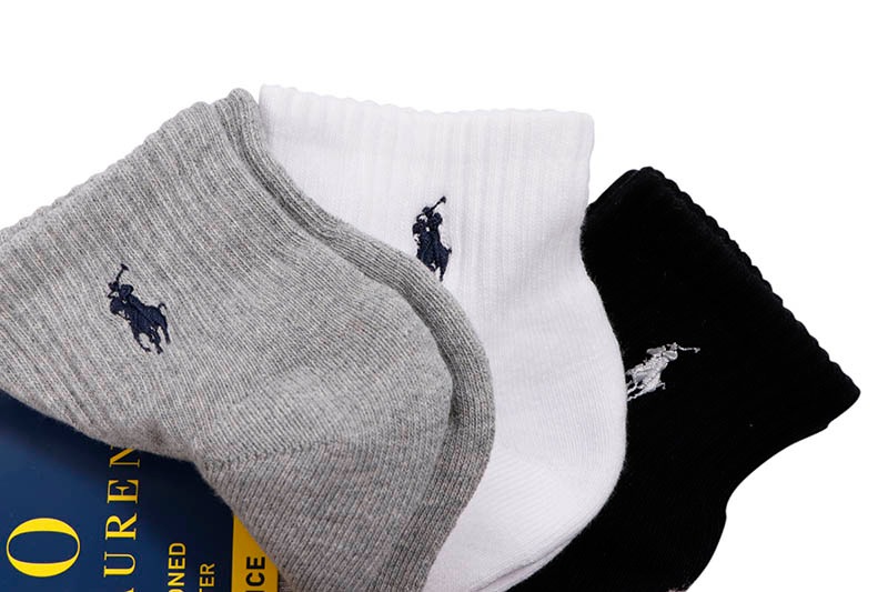 POLO RALPH LAUREN COTTON-BLEND QUARTER-CREW SOCK 6-PACK (824480PK:GHAST)
