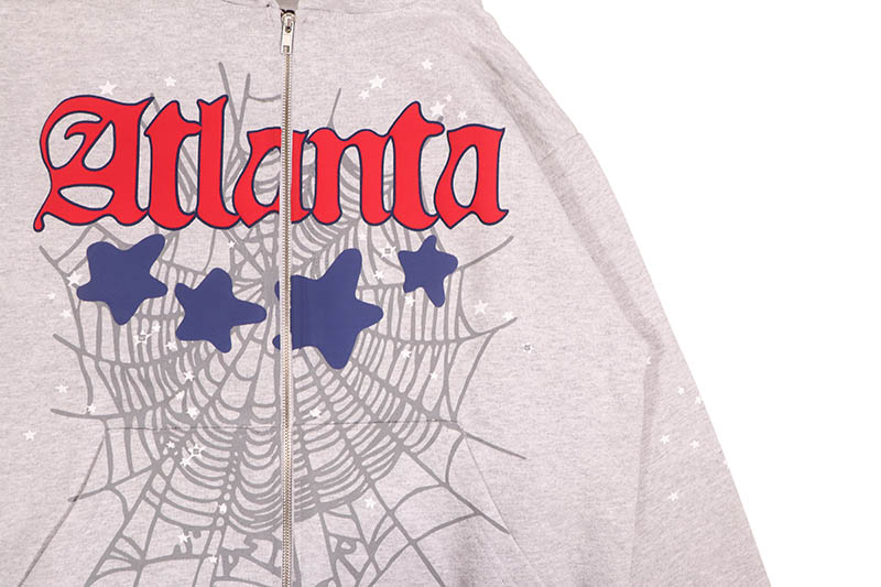 SP5DER ATLANTA ZIP HOODIE (HEATHER GREY) | Brand,S-Z,SP5DER