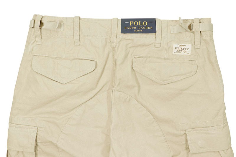 POLO RALPH LAUREN SLIM-FIT CANVAS CARGO PANTS (710850059004:KHAKI)