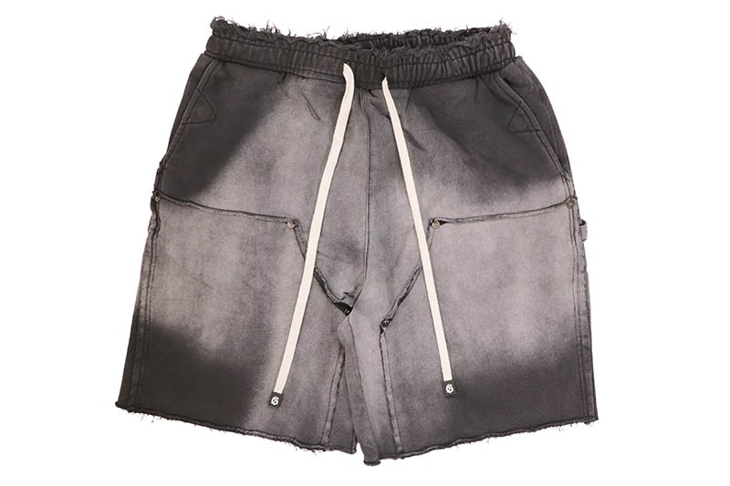 GODSPEED CARPENTER DISTRESSED SHORTS (BLACK SUN FADE)