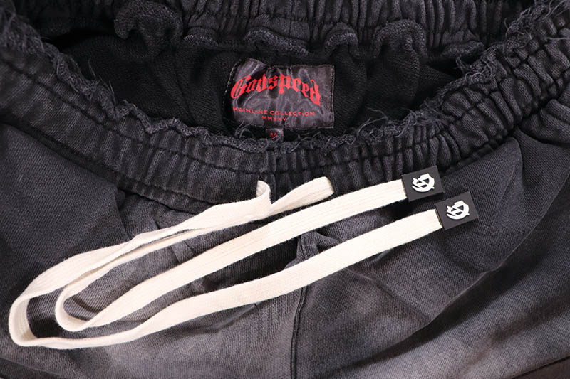 GODSPEED CARPENTER DISTRESSED SHORTS (BLACK SUN FADE)