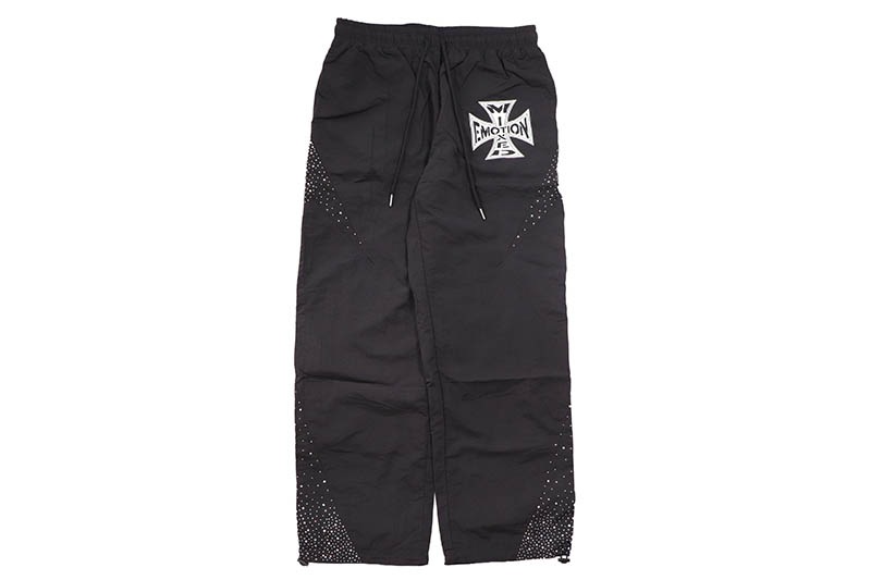 MIXED EMOTION BLACK CLASSIC NYLON PANTS