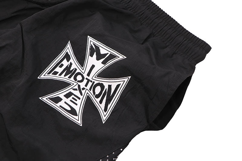 MIXED EMOTION BLACK CLASSIC NYLON PANTS