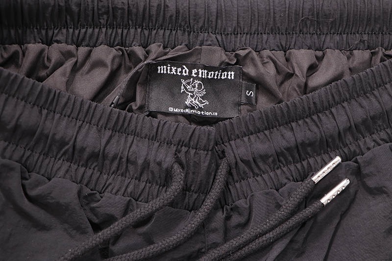 MIXED EMOTION BLACK CLASSIC NYLON PANTS
