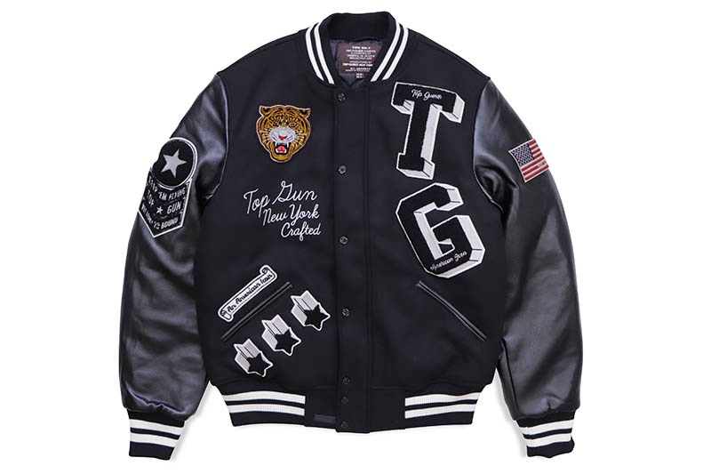 TOP GUN TIGER VARSITY JACKET (TGJ2231:BLACK)