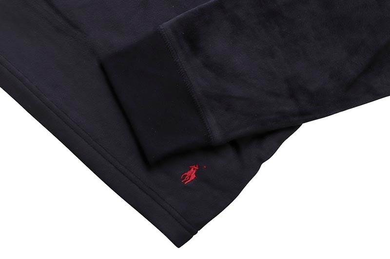 POLO RALPH LAUREN PLUSH VELOUR SLEEP SHIRT (PP32RL-TP9:POLO BLACK)