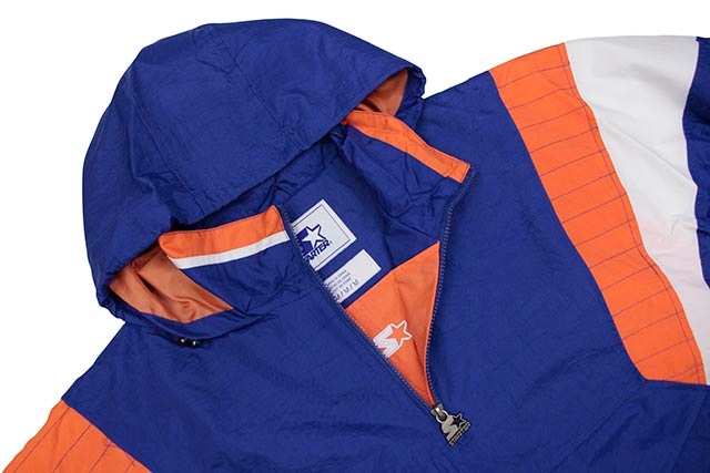 STARTER NEW YORK METS HALF ZIP HOODED PULLOVER JACKET (LS850589-NYM)