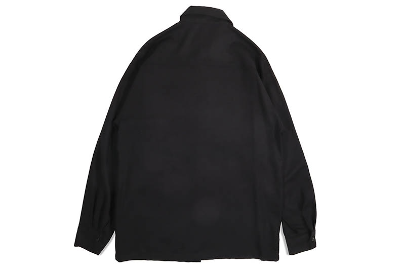 CALTOP PLAID FLANNEL LONG SLEEVE SHIRT (#2000:BLACK)