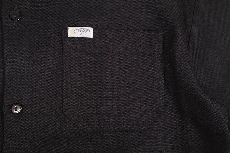 CALTOP PLAID FLANNEL LONG SLEEVE SHIRT (#2000:BLACK)