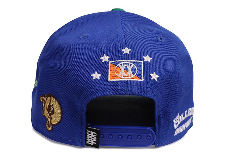TWNTY TWO THE COLLEGE DROPOUT SNAPBACK CAP (ROYAL BLUE/ORANGE)