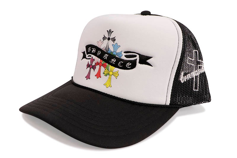 ADVANCE MULTI-COLOR CROSS TRUCKER HAT (BLACK/WHITE) ARS-5053