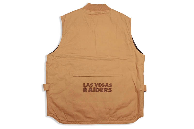G-III SPORTS LAS VEGAS RAIDERS QUILT-LINED DUCK VEST