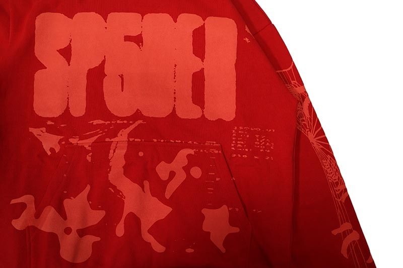 SP5DER RED X-RAY HOODIE