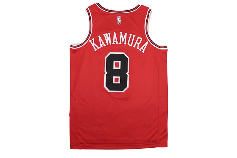 NIKE DRI-FIT NBA CHICAGO BULLS ICON EDITION SWINGMAN JERSEY (DN2131-657-KAW:YUKI KAWAMURA/#8/RED)