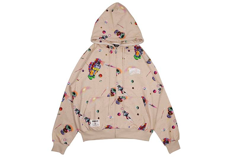 MANASTASH X BBC REAL SPACE ZIP HOODIE (792-4231007-050:BROWN) BBCJP245K004