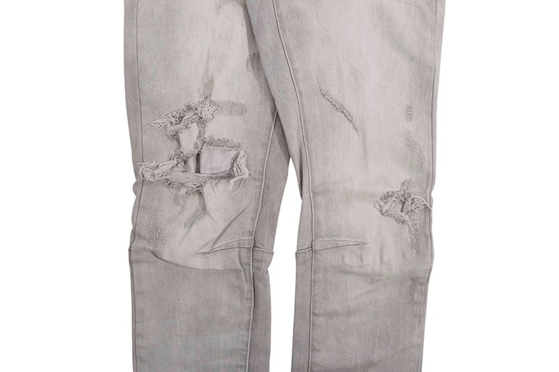 SMOKE RISE SLIM TAPERED VINTAGE WASHED JEANS (JP24101:CLOUD GREY)