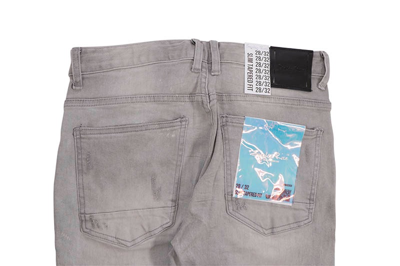 SMOKE RISE SLIM TAPERED VINTAGE WASHED JEANS (JP24101:CLOUD GREY)